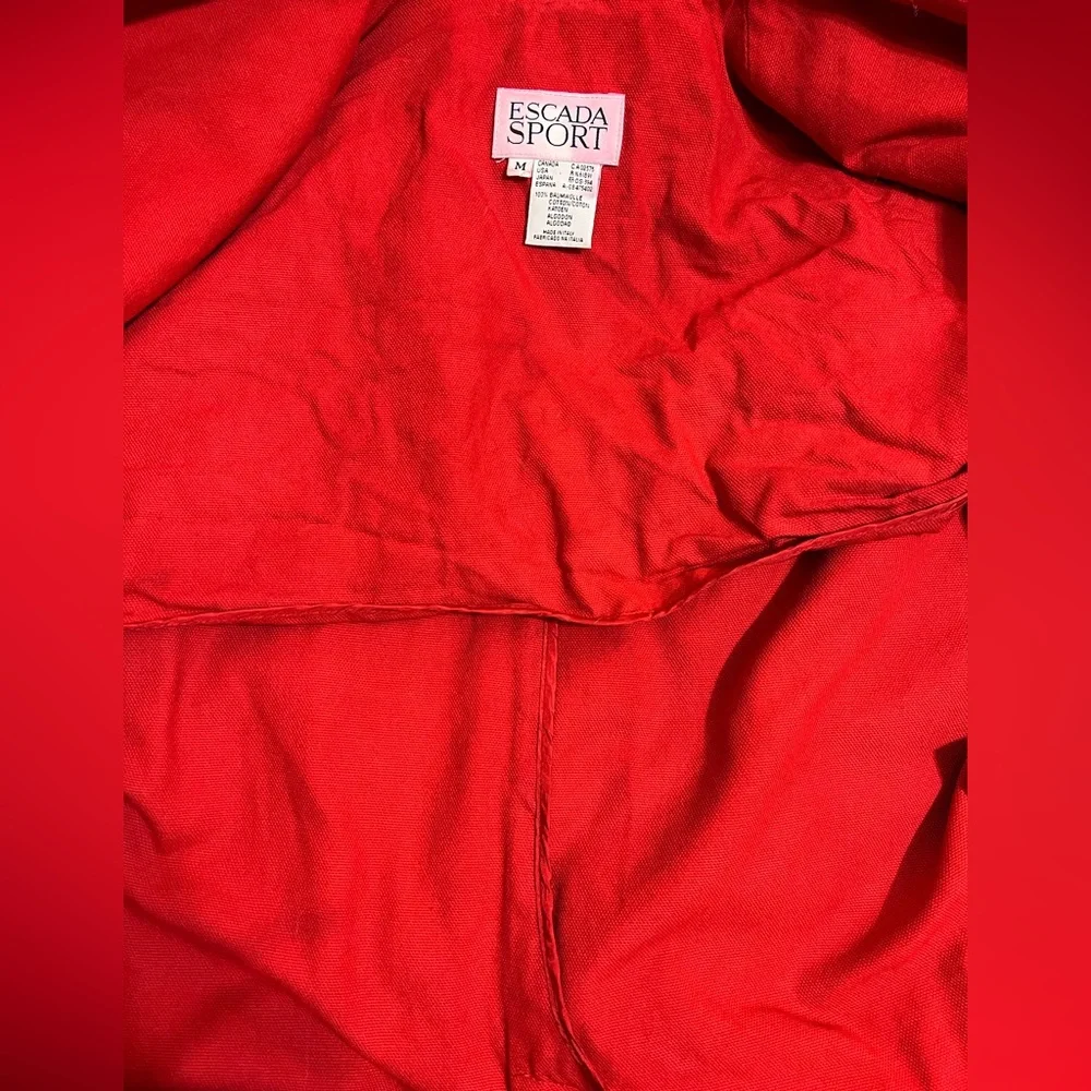 Vintage 80s Escada Red Jacket - Picture 4 of 7